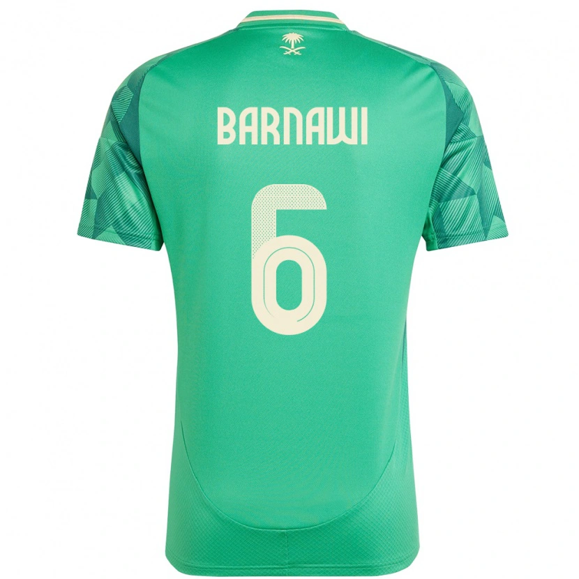 Danxen Kinderen Saoedi-Arabië Saleh Barnawi #6 Groen Thuisshirt Thuistenue 24-26 T-Shirt