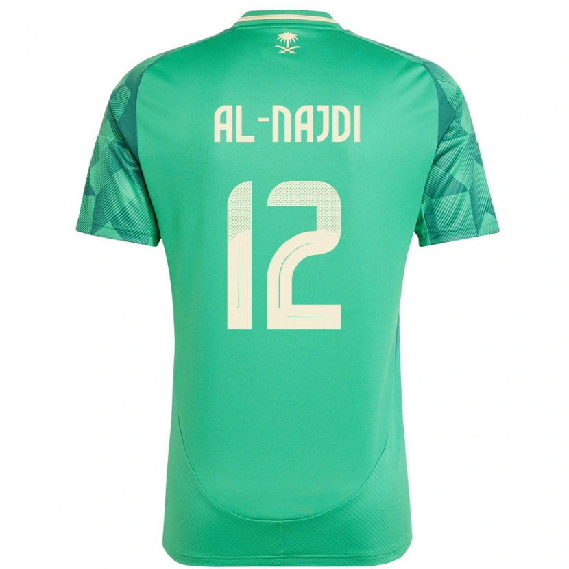 Danxen Kinderen Saoedi-Arabië Salem Al-Najdi #12 Groen Thuisshirt Thuistenue 24-26 T-Shirt