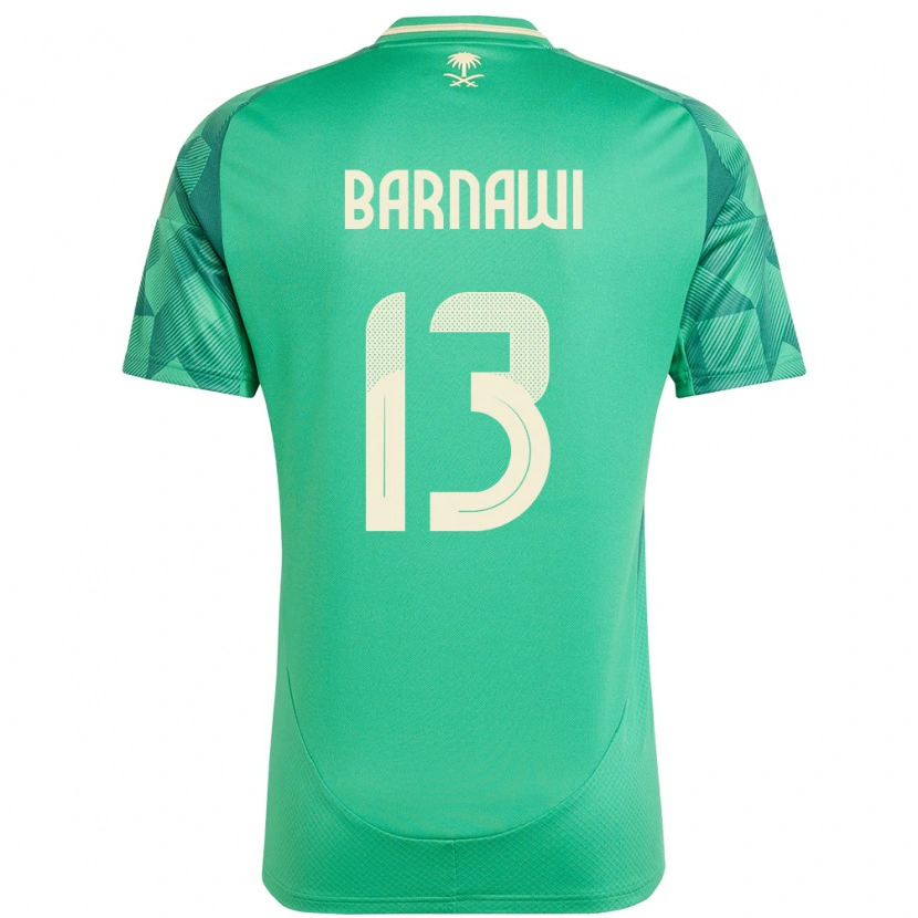 Danxen Kinderen Saoedi-Arabië Abdulsalam Barnawi #13 Groen Thuisshirt Thuistenue 24-26 T-Shirt