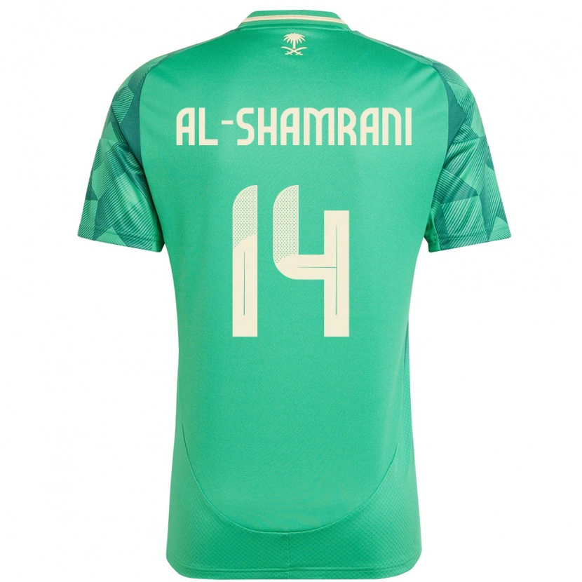 Danxen Kinderen Saoedi-Arabië Farhah Al-Shamrani #14 Groen Thuisshirt Thuistenue 24-26 T-Shirt