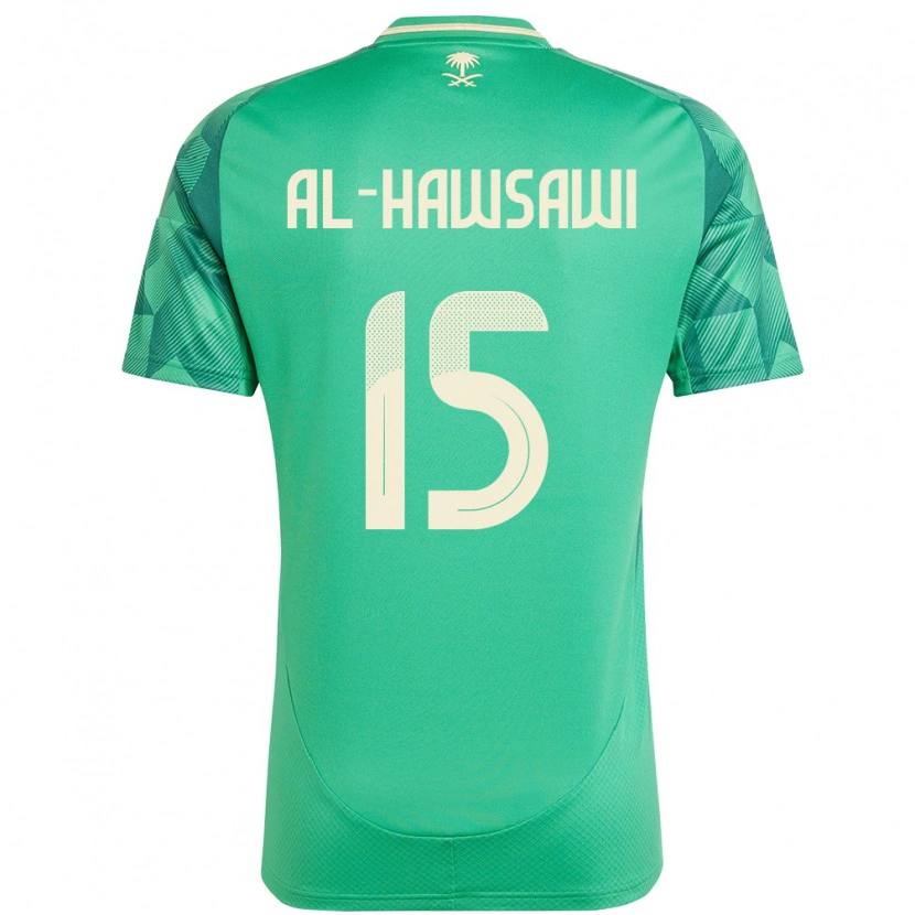 Danxen Kinderen Saoedi-Arabië Suhayb Al-Hawsawi #15 Groen Thuisshirt Thuistenue 24-26 T-Shirt