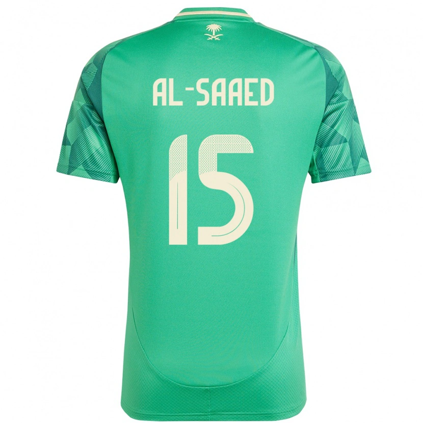 Danxen Kinderen Saoedi-Arabië Turki Abdullah Al-Saaed #15 Groen Thuisshirt Thuistenue 24-26 T-Shirt