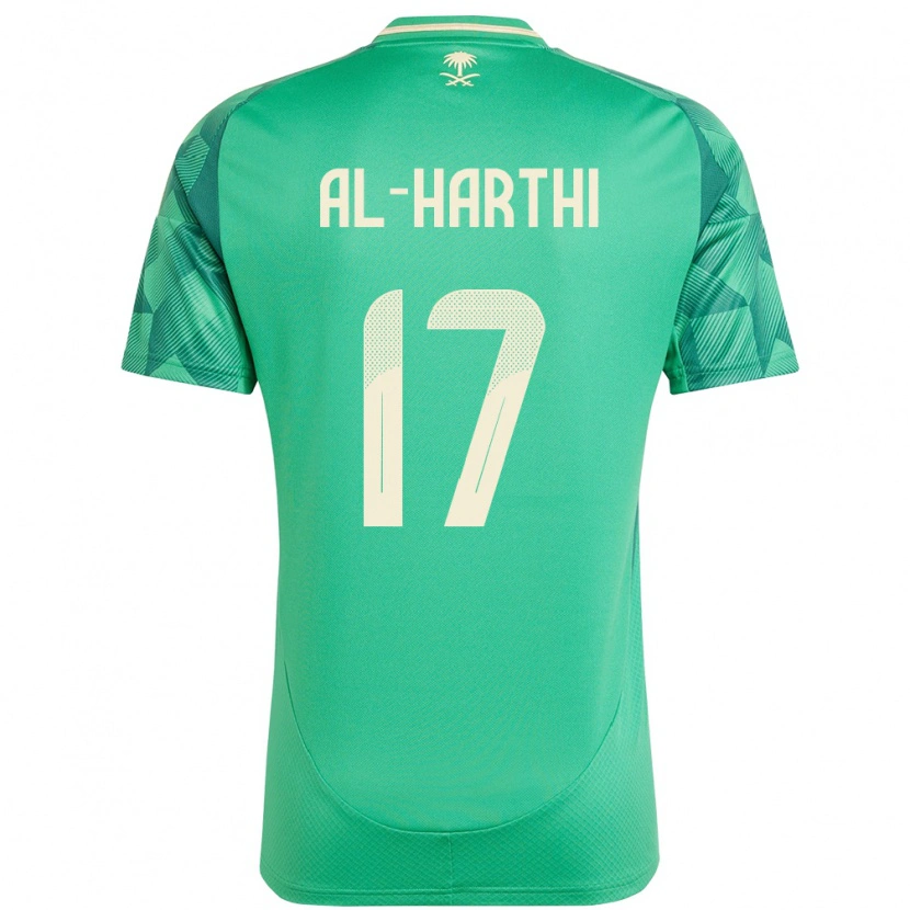 Danxen Kinderen Saoedi-Arabië Adel Al-Harthi #17 Groen Thuisshirt Thuistenue 24-26 T-Shirt