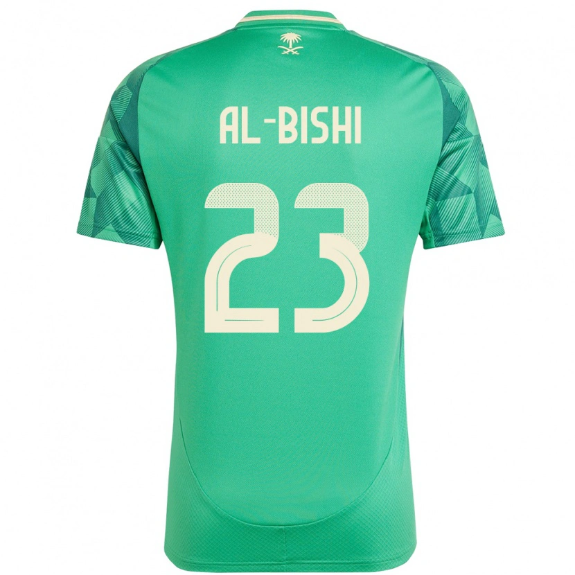Danxen Kinderen Saoedi-Arabië Abdullah Al-Bishi #23 Groen Thuisshirt Thuistenue 24-26 T-Shirt