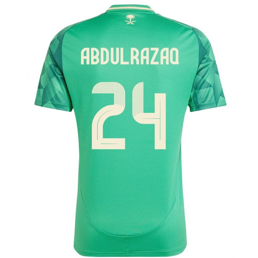 Danxen Kinderen Saoedi-Arabië Aseel Abdulrazaq #24 Groen Thuisshirt Thuistenue 24-26 T-Shirt