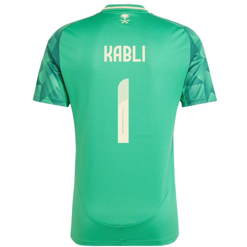Danxen Kinderen Saoedi-Arabië Bader Kabli #1 Groen Thuisshirt Thuistenue 24-26 T-Shirt