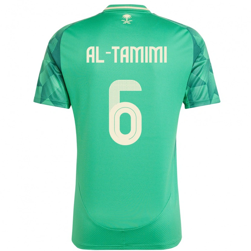 Danxen Kinderen Saoedi-Arabië Maryam Al Tamimi #6 Groen Thuisshirt Thuistenue 24-26 T-Shirt