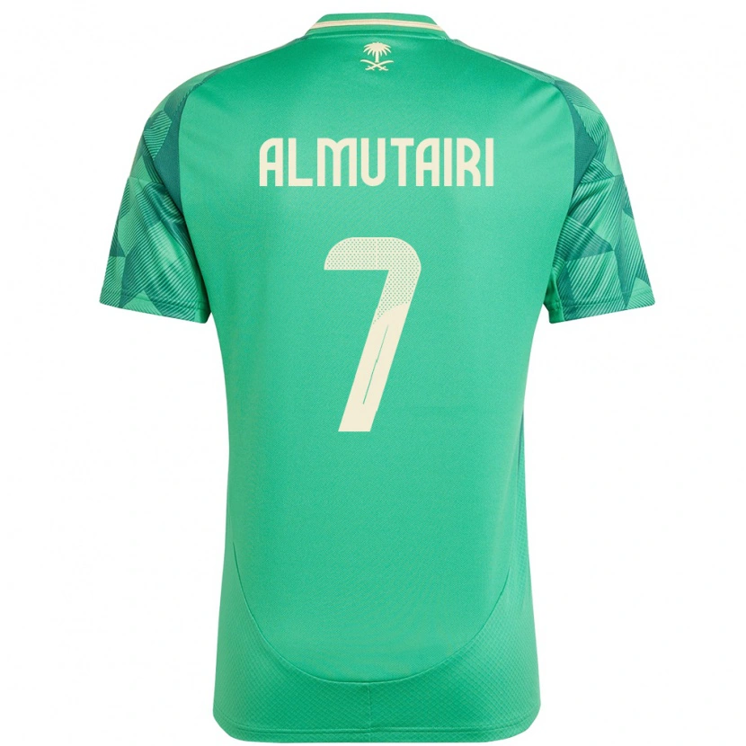 Danxen Kinderen Saoedi-Arabië Nawaf Almutairi #7 Groen Thuisshirt Thuistenue 24-26 T-Shirt