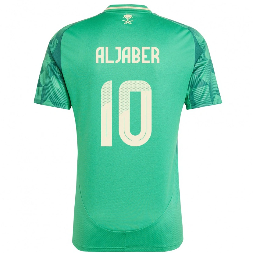 Danxen Kinderen Saoedi-Arabië Yassen Aljaber #10 Groen Thuisshirt Thuistenue 24-26 T-Shirt