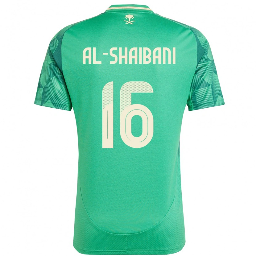 Danxen Kinderen Saoedi-Arabië Asrar Al Shaibani #16 Groen Thuisshirt Thuistenue 24-26 T-Shirt