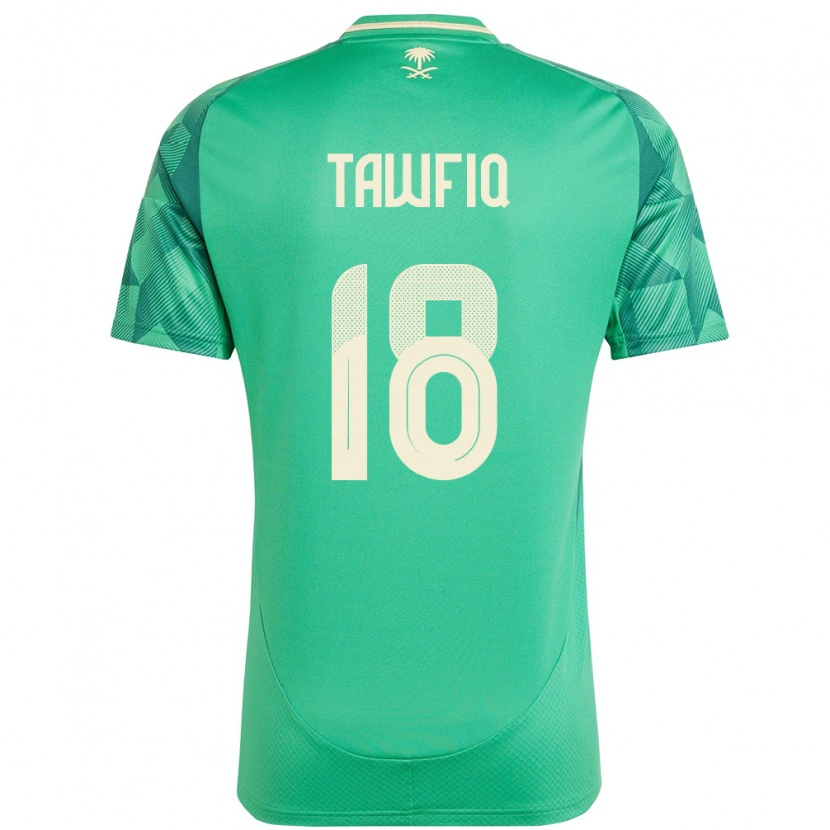 Danxen Kinderen Saoedi-Arabië Saba Tawfiq #18 Groen Thuisshirt Thuistenue 24-26 T-Shirt