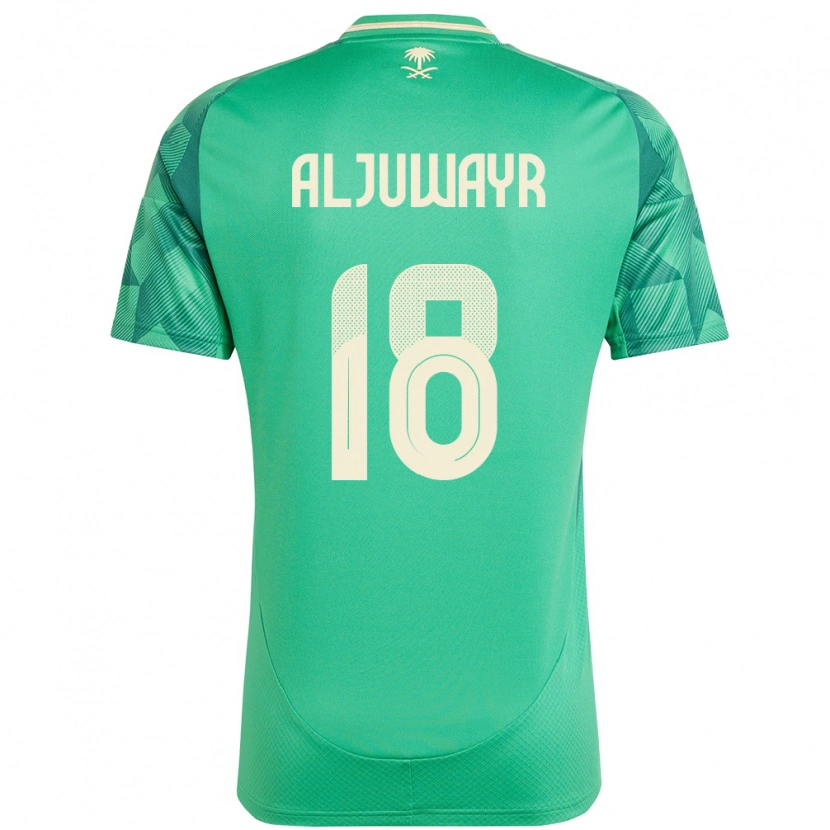 Danxen Kinderen Saoedi-Arabië Musab Aljuwayr #18 Groen Thuisshirt Thuistenue 24-26 T-Shirt