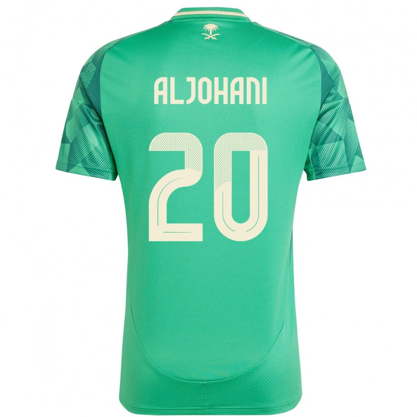 Danxen Kinderen Saoedi-Arabië Ziyad Aljohani #20 Groen Thuisshirt Thuistenue 24-26 T-Shirt