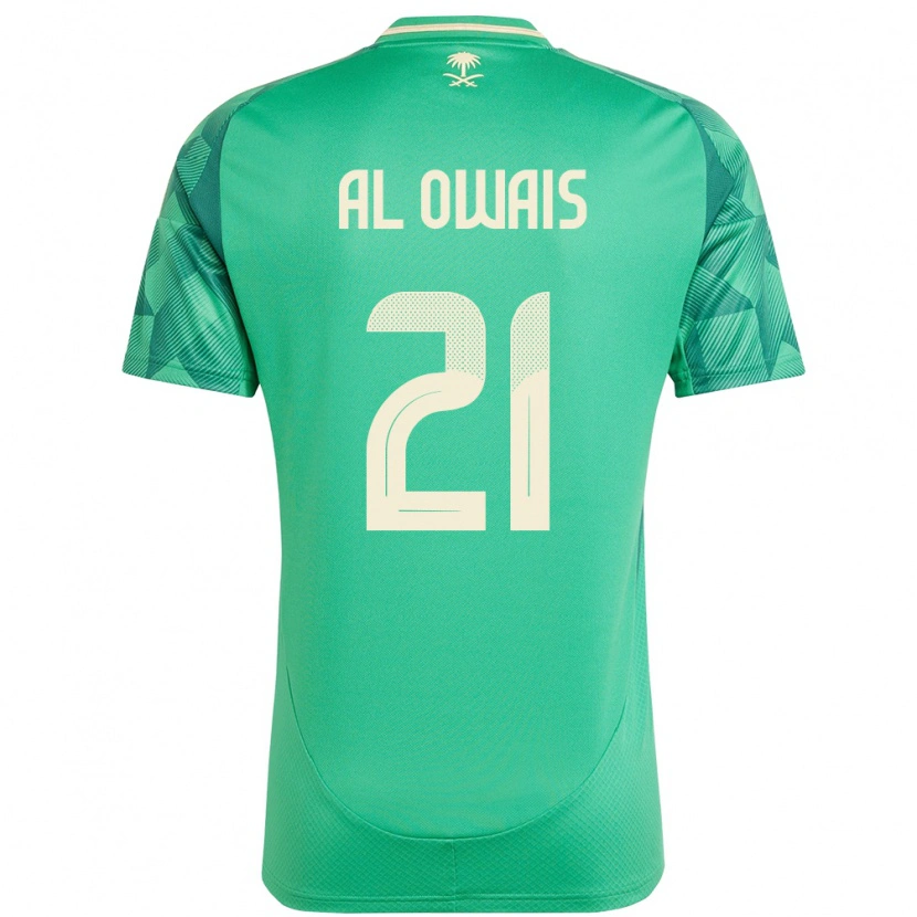 Danxen Kinderen Saoedi-Arabië Mohammed Al Owais #21 Groen Thuisshirt Thuistenue 24-26 T-Shirt