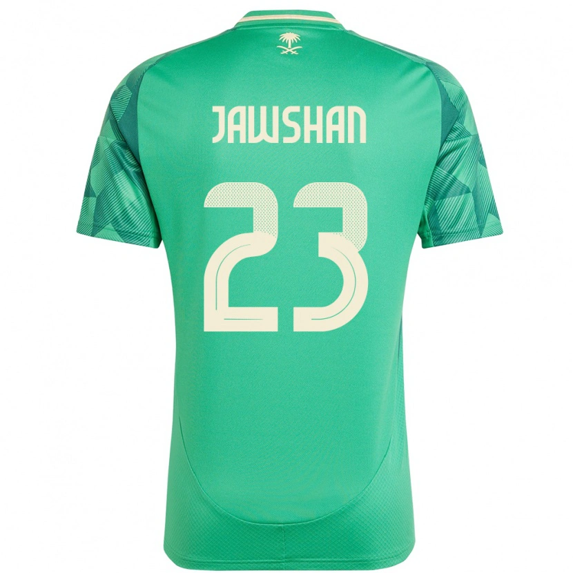Danxen Kinderen Saoedi-Arabië Yazeed Jawshan #23 Groen Thuisshirt Thuistenue 24-26 T-Shirt