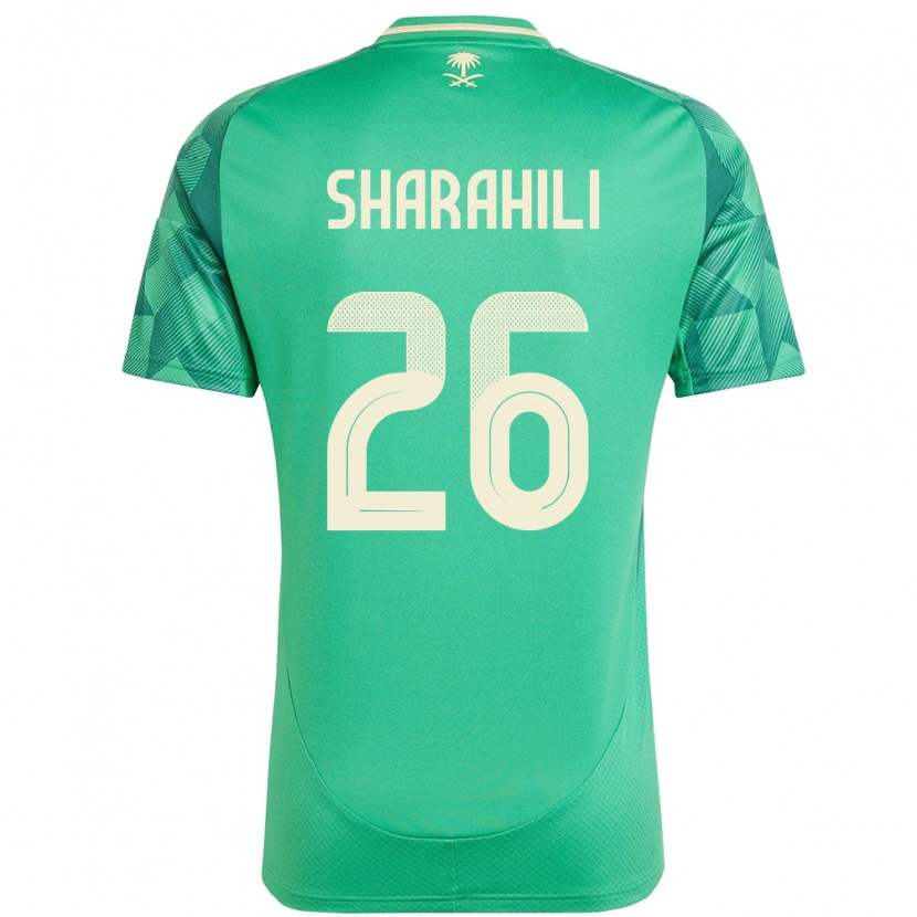 Danxen Kinderen Saoedi-Arabië Riyadh Sharahili #26 Groen Thuisshirt Thuistenue 24-26 T-Shirt