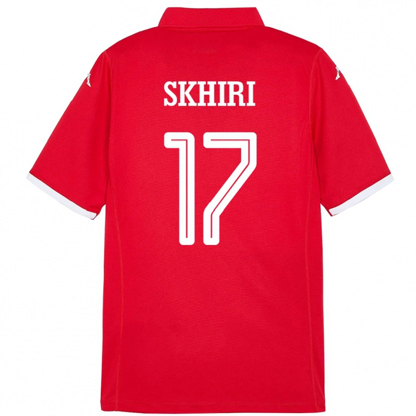 Danxen Kinderen Tunesië Ellyes Skhiri #17 Rood Thuisshirt Thuistenue 24-26 T-Shirt