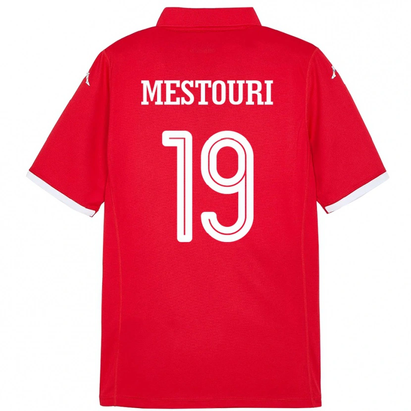 Danxen Kinderen Tunesië Hazem Mestouri #19 Rood Thuisshirt Thuistenue 24-26 T-Shirt