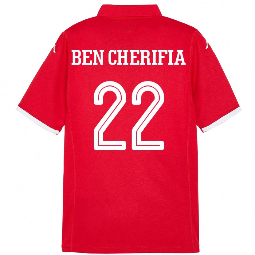 Danxen Kinderen Tunesië Moez Ben Cherifia #22 Rood Thuisshirt Thuistenue 24-26 T-Shirt