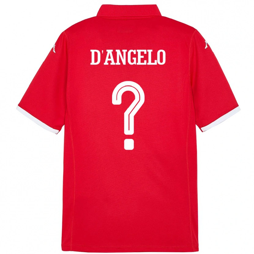 Danxen Kinderen Tunesië Gianni D'angelo #0 Rood Thuisshirt Thuistenue 24-26 T-Shirt