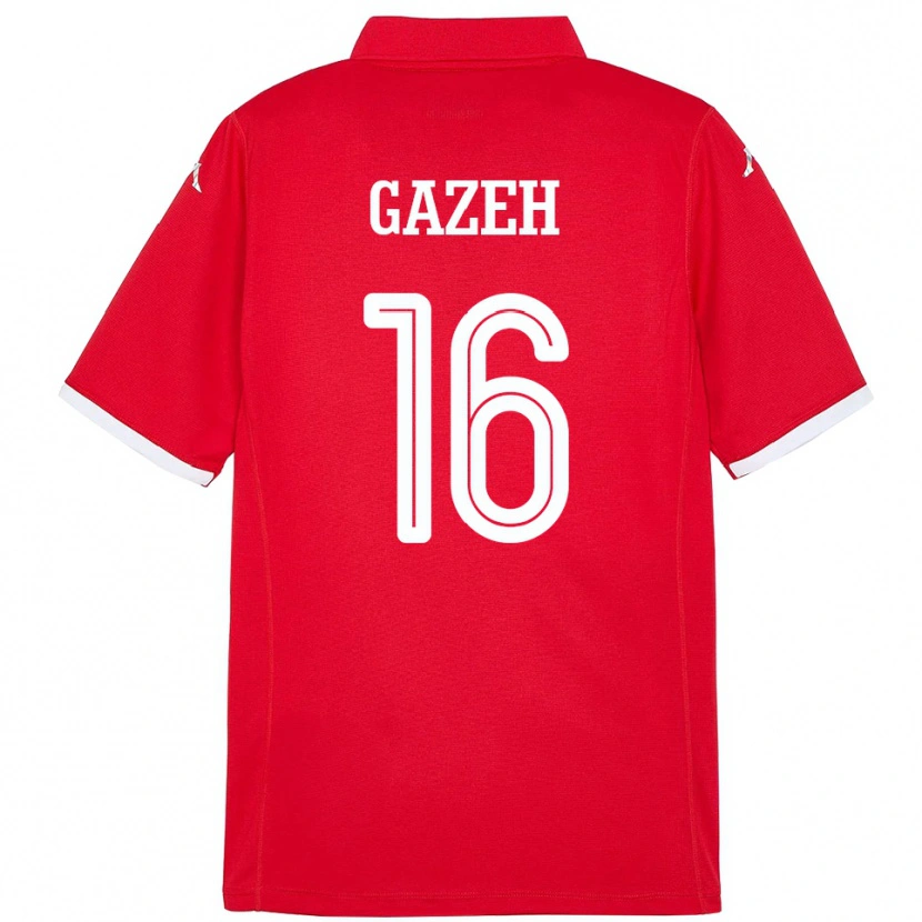 Danxen Kinderen Tunesië Raed Gazeh #16 Rood Thuisshirt Thuistenue 24-26 T-Shirt