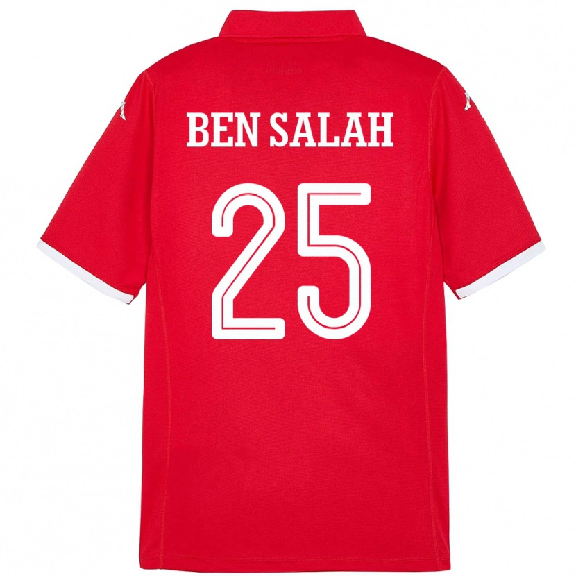 Danxen Kinderen Tunesië Heni Ben Salah #25 Rood Thuisshirt Thuistenue 24-26 T-Shirt