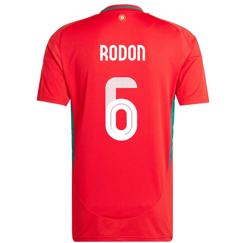Danxen Kinderen Wales Joe Rodon #6 Rood Thuisshirt Thuistenue 24-26 T-Shirt