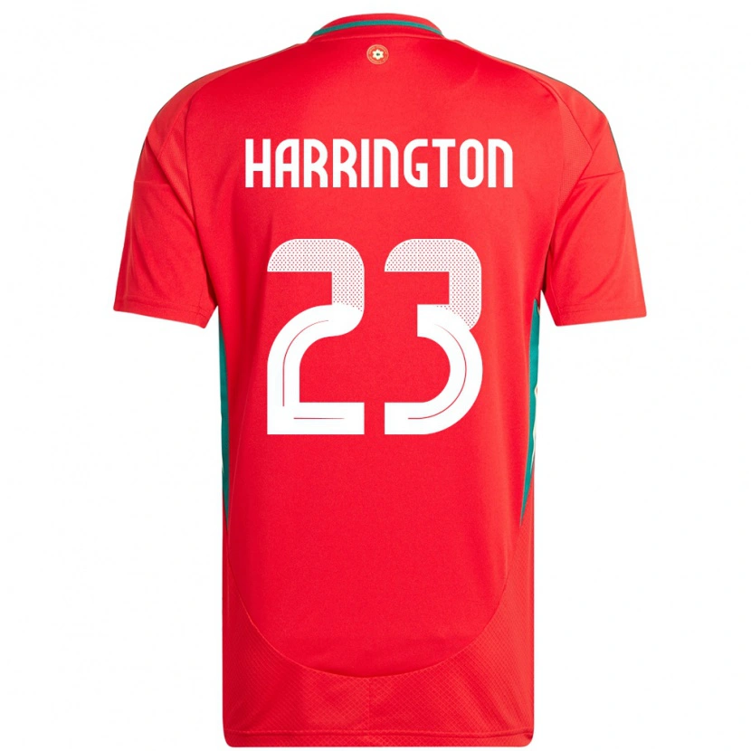 Danxen Kinderen Wales David Harrington #23 Rood Thuisshirt Thuistenue 24-26 T-Shirt