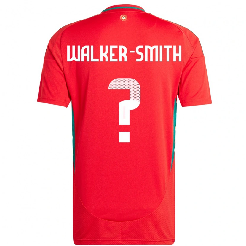 Danxen Kinderen Wales Charlie Walker-Smith #0 Rood Thuisshirt Thuistenue 24-26 T-Shirt