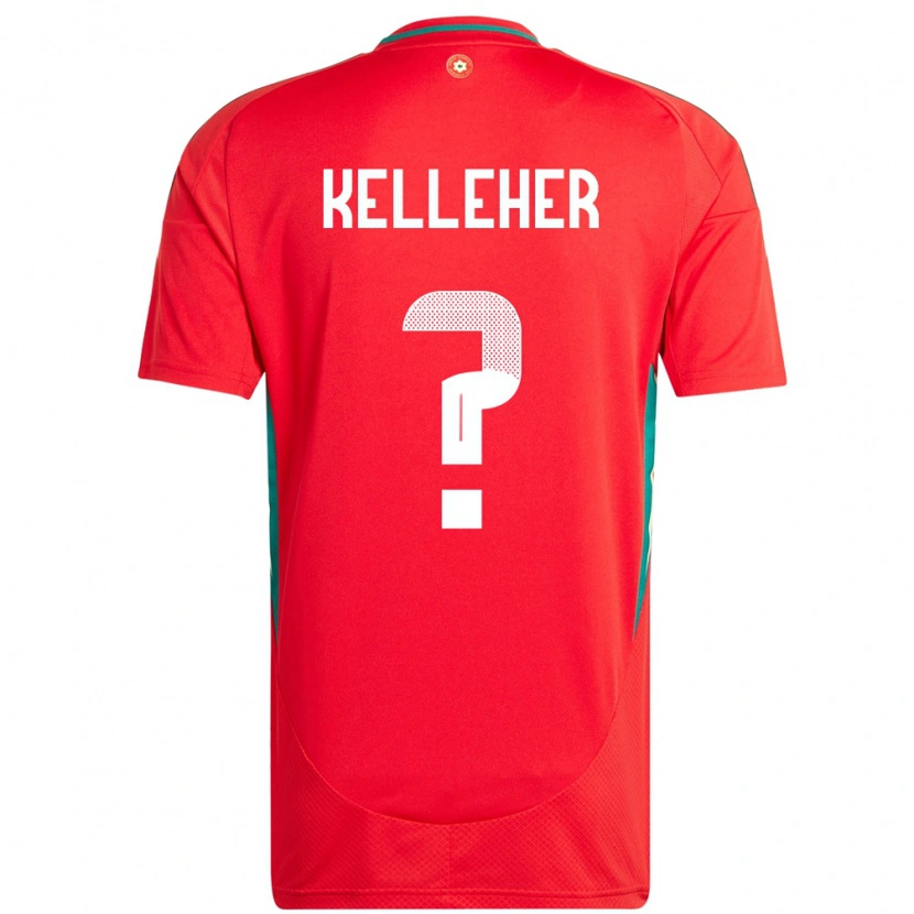 Danxen Kinderen Wales Leo Kelleher #0 Rood Thuisshirt Thuistenue 24-26 T-Shirt