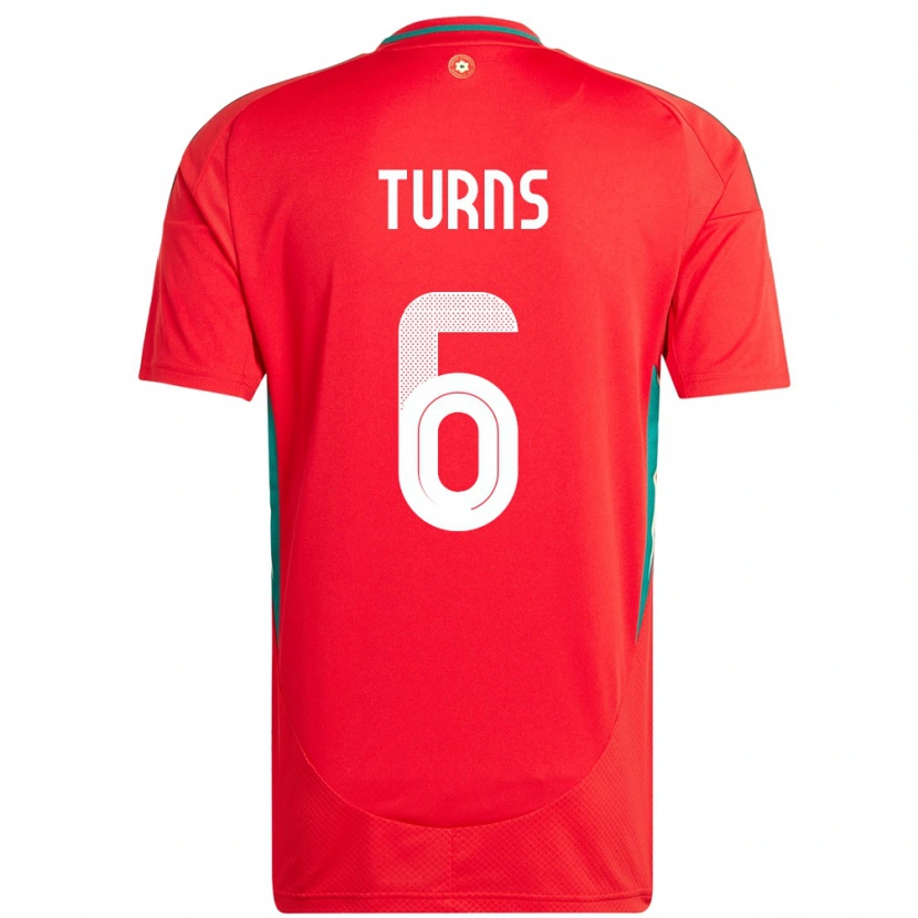 Danxen Kinderen Wales Ed Turns #6 Rood Thuisshirt Thuistenue 24-26 T-Shirt