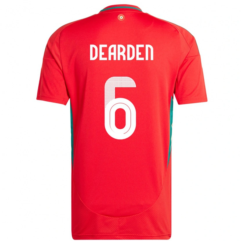 Danxen Kinderen Wales Thomas Dearden #6 Rood Thuisshirt Thuistenue 24-26 T-Shirt