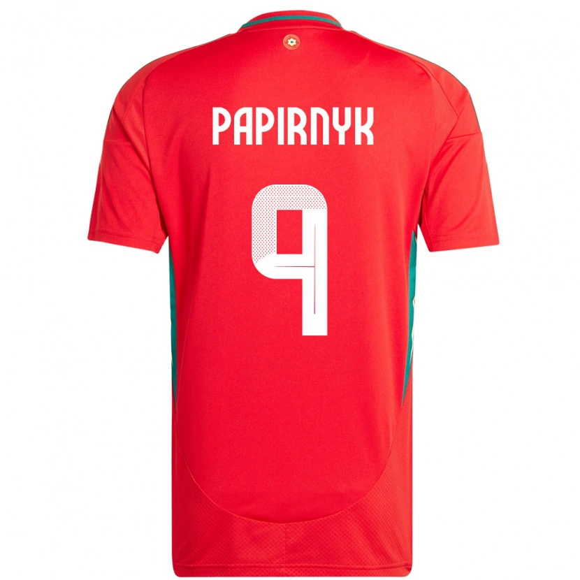 Danxen Kinderen Wales Leo Papirnyk #9 Rood Thuisshirt Thuistenue 24-26 T-Shirt