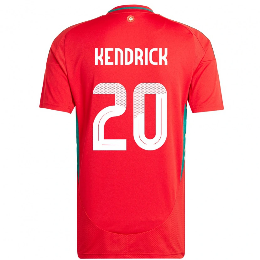 Danxen Kinderen Wales Levi Kendrick #20 Rood Thuisshirt Thuistenue 24-26 T-Shirt