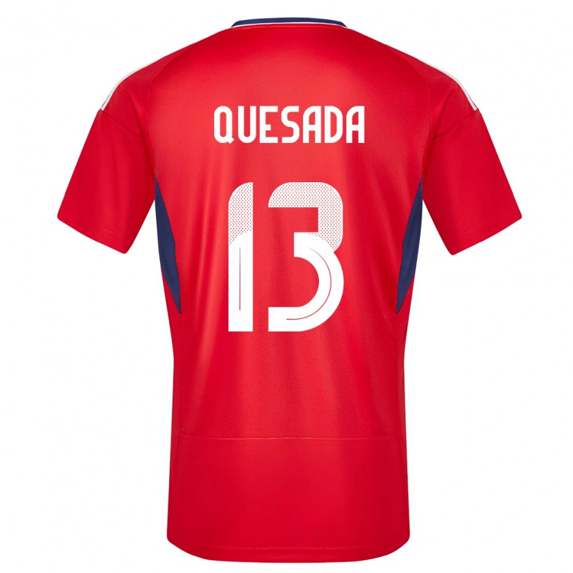 Danxen Kinderen Costa Rica Sebastián Quesada #13 Rood Thuisshirt Thuistenue 24-26 T-Shirt