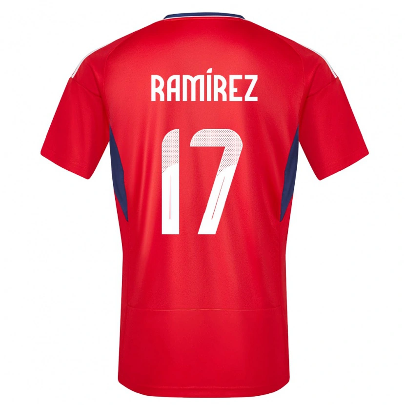Danxen Kinderen Costa Rica Dylan Ramírez #17 Rood Thuisshirt Thuistenue 24-26 T-Shirt