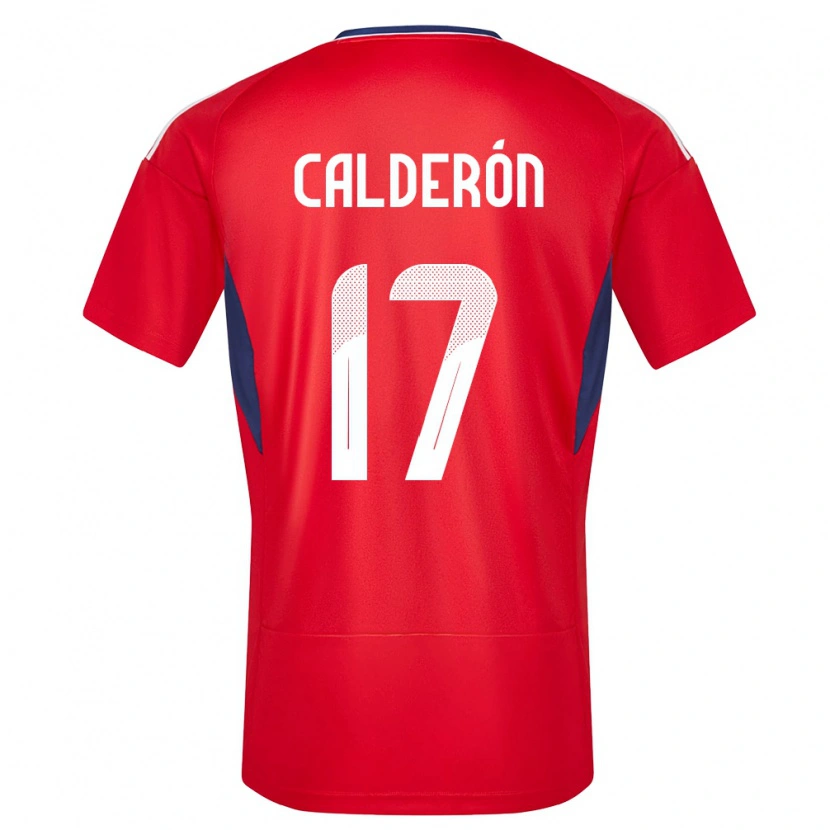 Danxen Kinderen Costa Rica Brayan Calderón #17 Rood Thuisshirt Thuistenue 24-26 T-Shirt