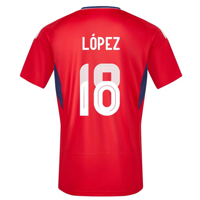 Danxen Kinderen Costa Rica Jafeth López #18 Rood Thuisshirt Thuistenue 24-26 T-Shirt