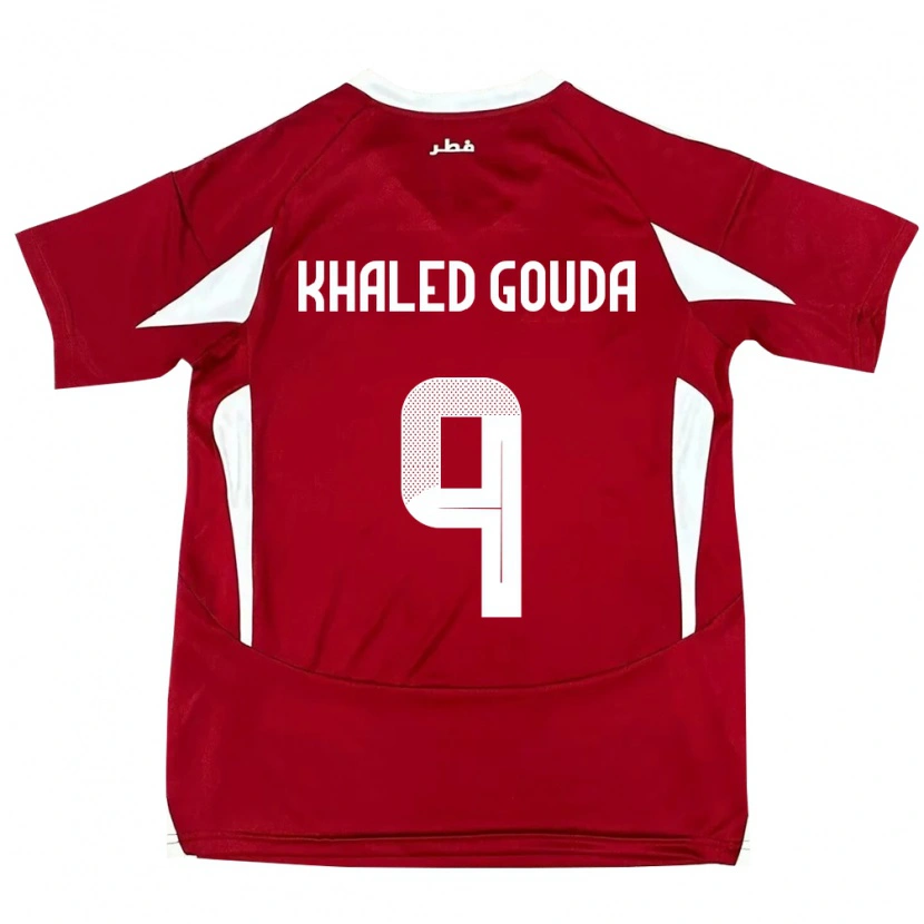 Danxen Kinderen Qatar Mohamed Khaled Gouda #9 Rood Thuisshirt Thuistenue 24-26 T-Shirt