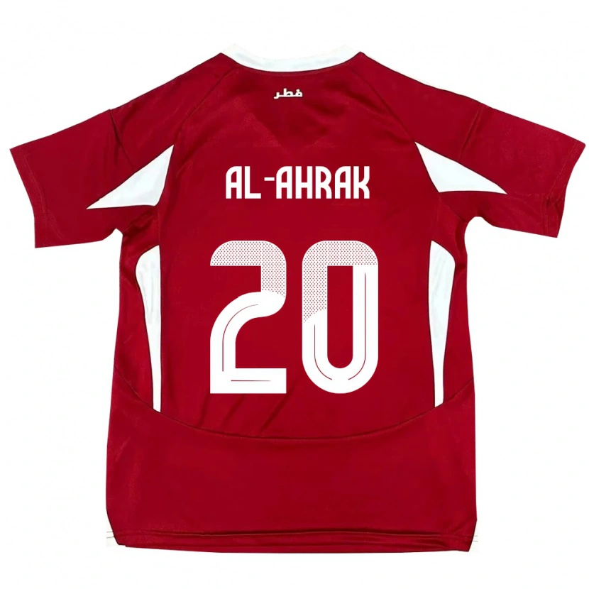 Danxen Kinderen Qatar Abdullah Al-Ahrak #20 Rood Thuisshirt Thuistenue 24-26 T-Shirt