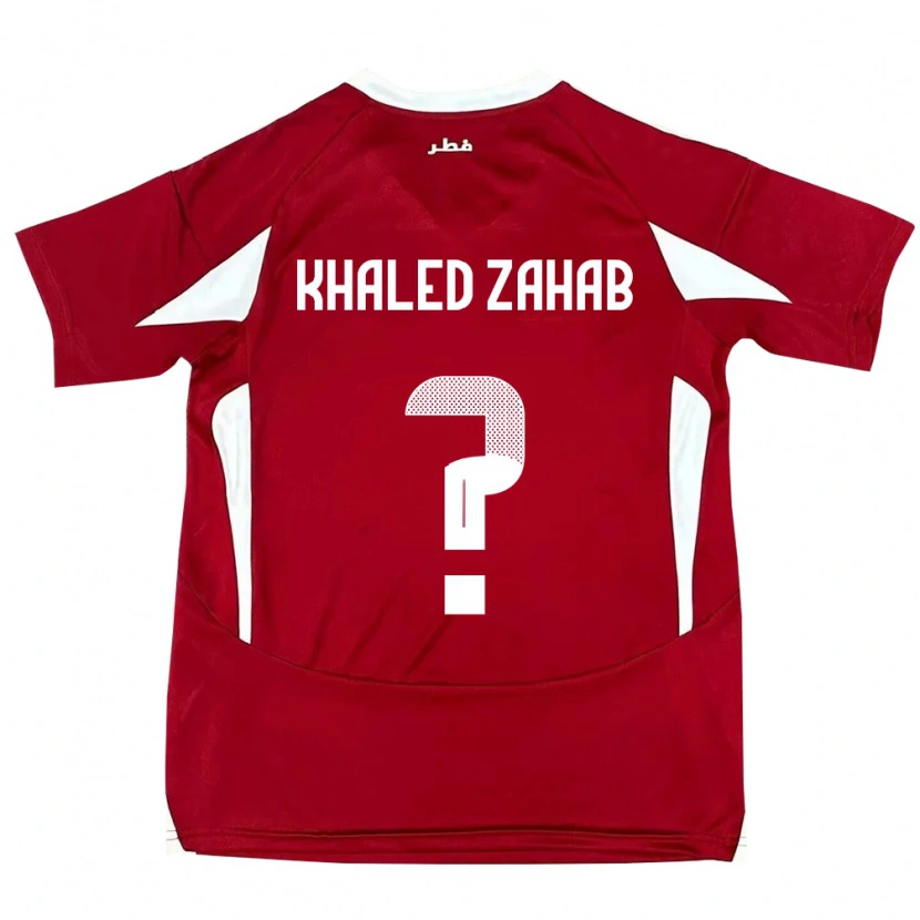 Danxen Kinderen Qatar Abdelrahman Khaled Zahab #0 Rood Thuisshirt Thuistenue 24-26 T-Shirt