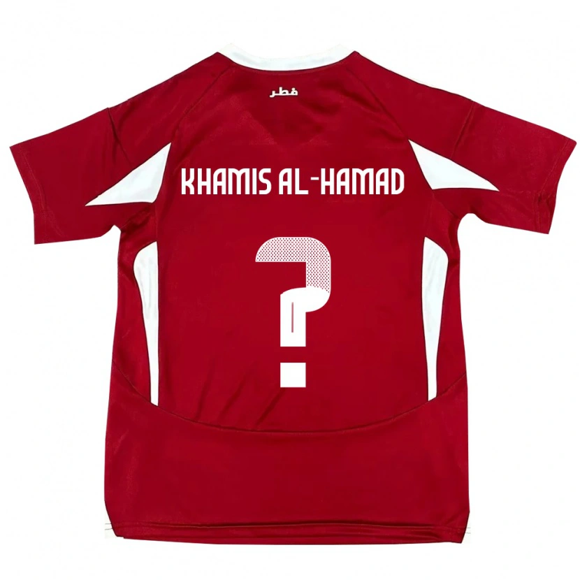 Danxen Kinderen Qatar Saoud Khamis Al-Hamad #0 Rood Thuisshirt Thuistenue 24-26 T-Shirt