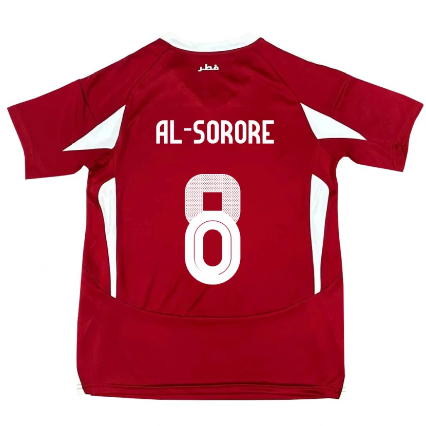 Danxen Kinderen Qatar Asma Al Sorore #8 Rood Thuisshirt Thuistenue 24-26 T-Shirt
