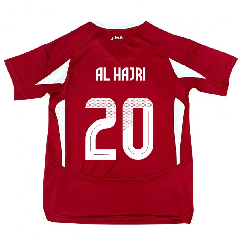 Danxen Kinderen Qatar Salem Al Hajri #20 Rood Thuisshirt Thuistenue 24-26 T-Shirt