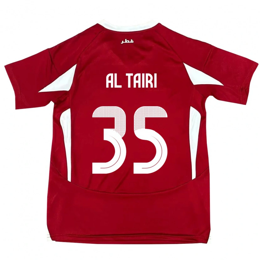 Danxen Kinderen Qatar Osamah Al Tairi #35 Rood Thuisshirt Thuistenue 24-26 T-Shirt