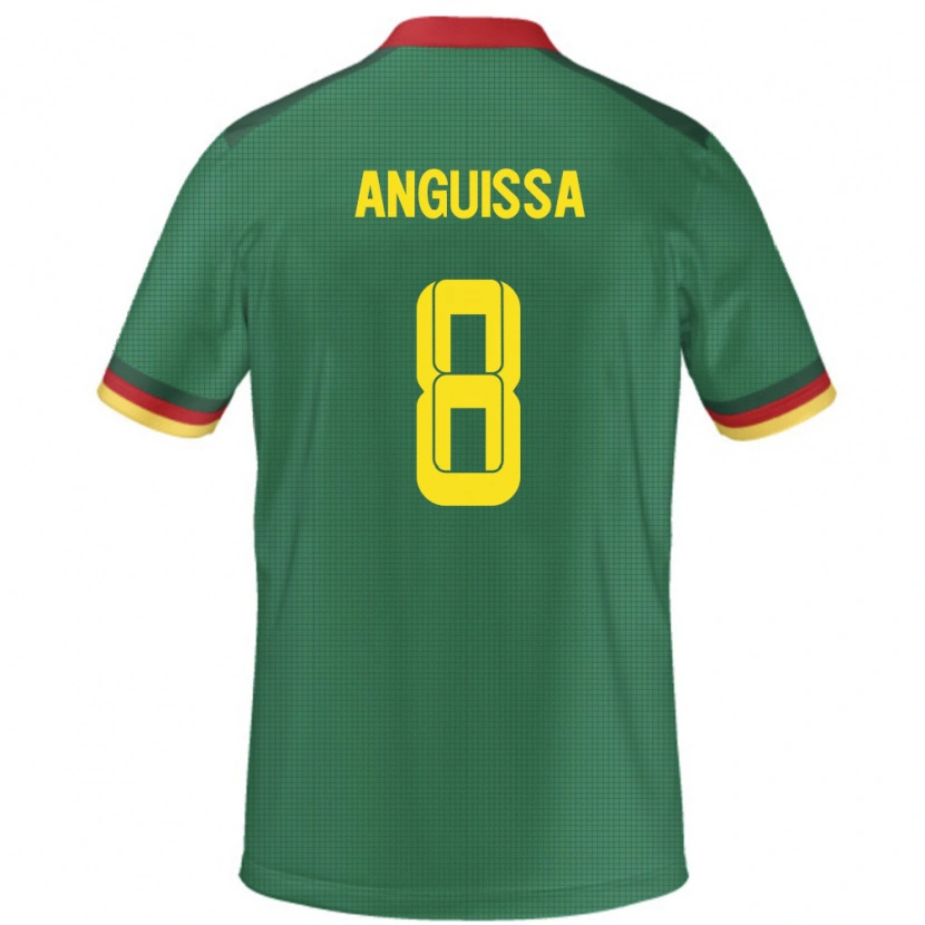 Danxen Kinderen Kameroen Frank Anguissa #8 Groen Thuisshirt Thuistenue 24-26 T-Shirt
