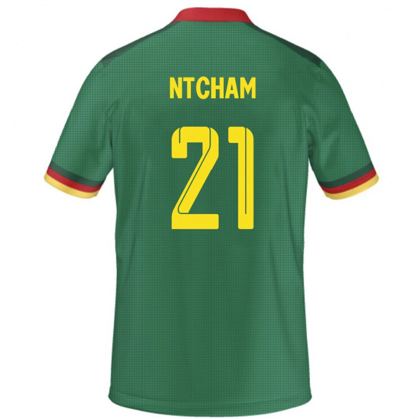 Danxen Kinderen Kameroen Olivier Ntcham #21 Groen Thuisshirt Thuistenue 24-26 T-Shirt