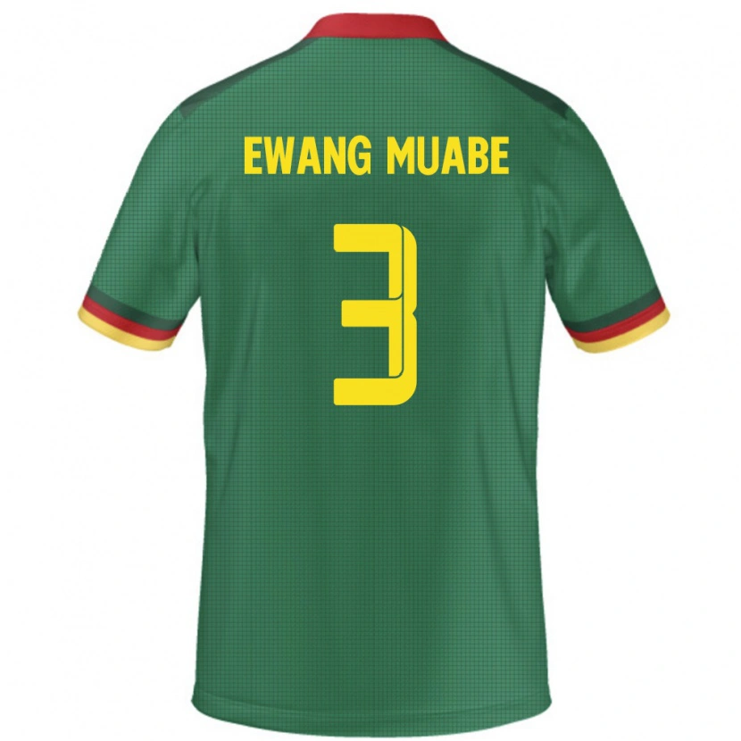 Danxen Kinderen Kameroen Ebong Ewang Muabe #3 Groen Thuisshirt Thuistenue 24-26 T-Shirt