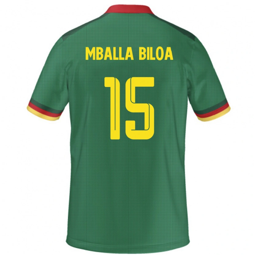 Danxen Kinderen Kameroen Jules Victor Mballa Biloa #15 Groen Thuisshirt Thuistenue 24-26 T-Shirt
