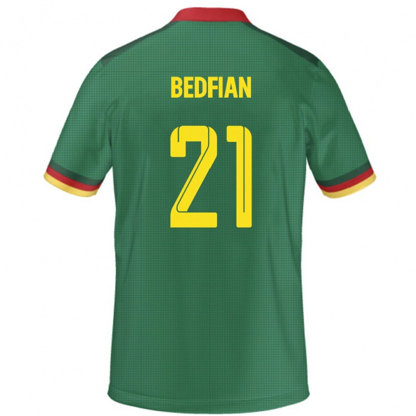 Danxen Kinderen Kameroen Wilfried Bedfian #21 Groen Thuisshirt Thuistenue 24-26 T-Shirt